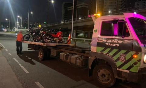 PM apreende 10 motos e encerra disputa de racha na capital