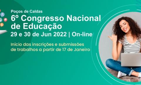 Abertas inscrições para 6º Congresso Nacional de Educação de Poços de Caldas